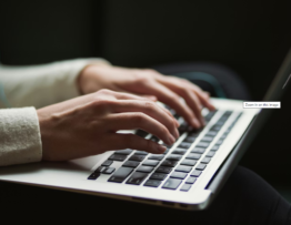 Person using laptop photo