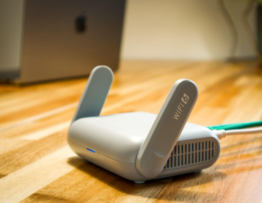 white wifi router
